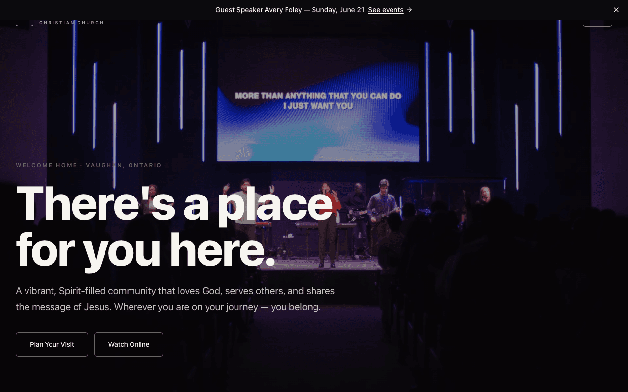 Screenshot of New Life Christian Church